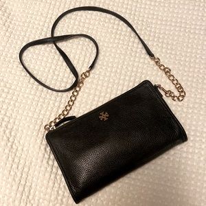 Black and gold Tory burch crossbody